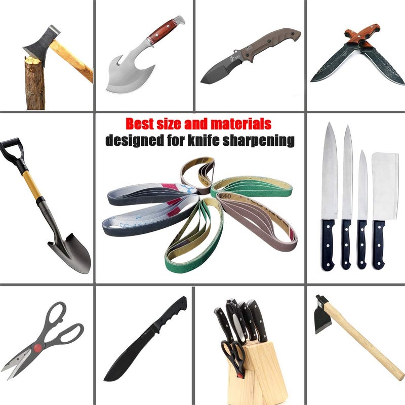 Tockrop طقم أحزمة شحذ بديلة توكروب 24 حزمة 1/2" x 12" للعمل الرسمي شارب (WSKTS & WSKTS-KT/Mk.1 & Mk.2) لشحاذ السكاكين والأدوات - 80/120/240/400/1000/1200 حبيبات - Image 5